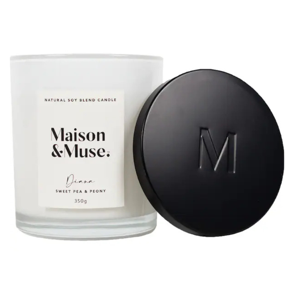 Maison & Muse - Natural Soy Blend Candle, Diana - Sweet Pea & Peony