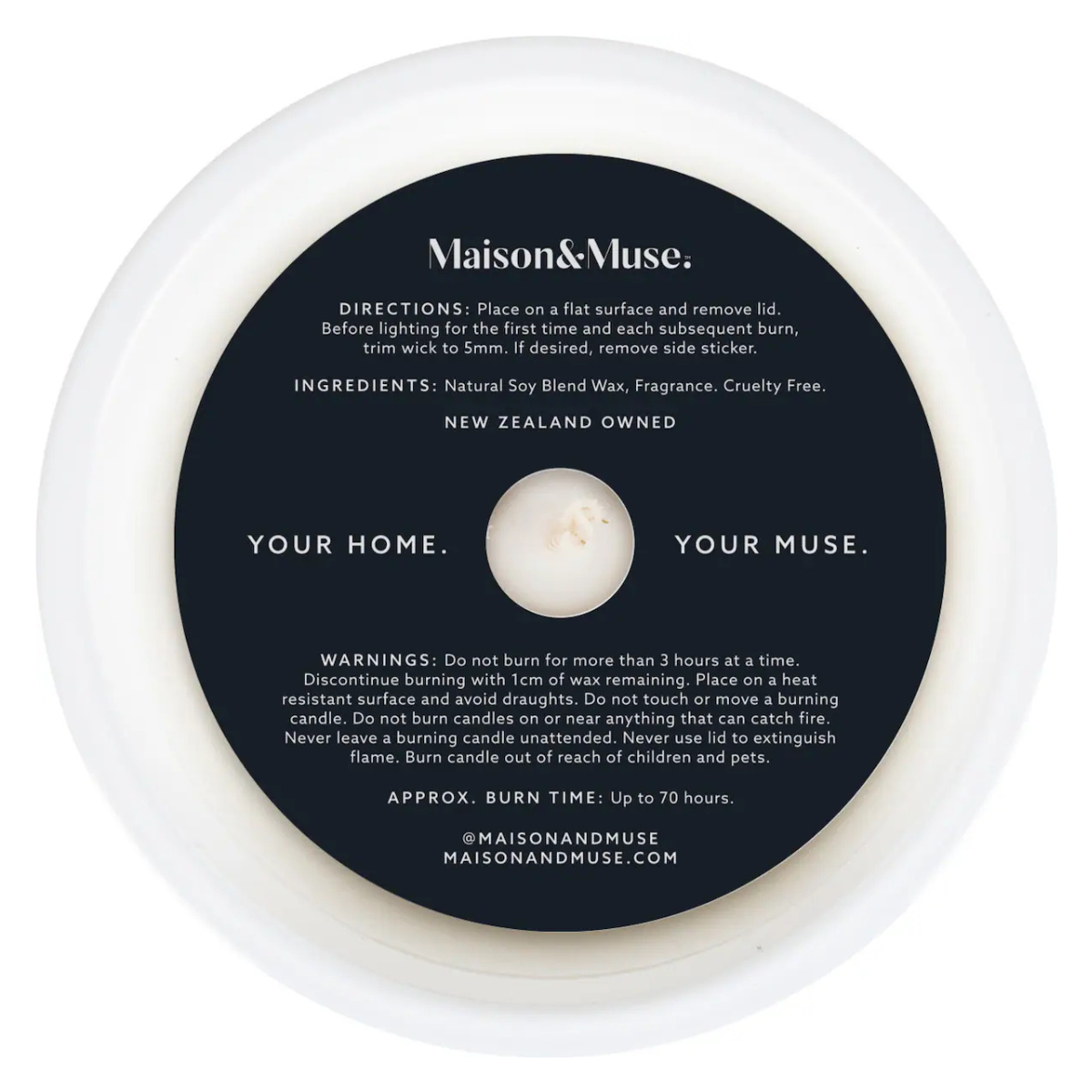 Maison & Muse - Natural Soy Blend Candle, Diana - Sweet Pea & Peony