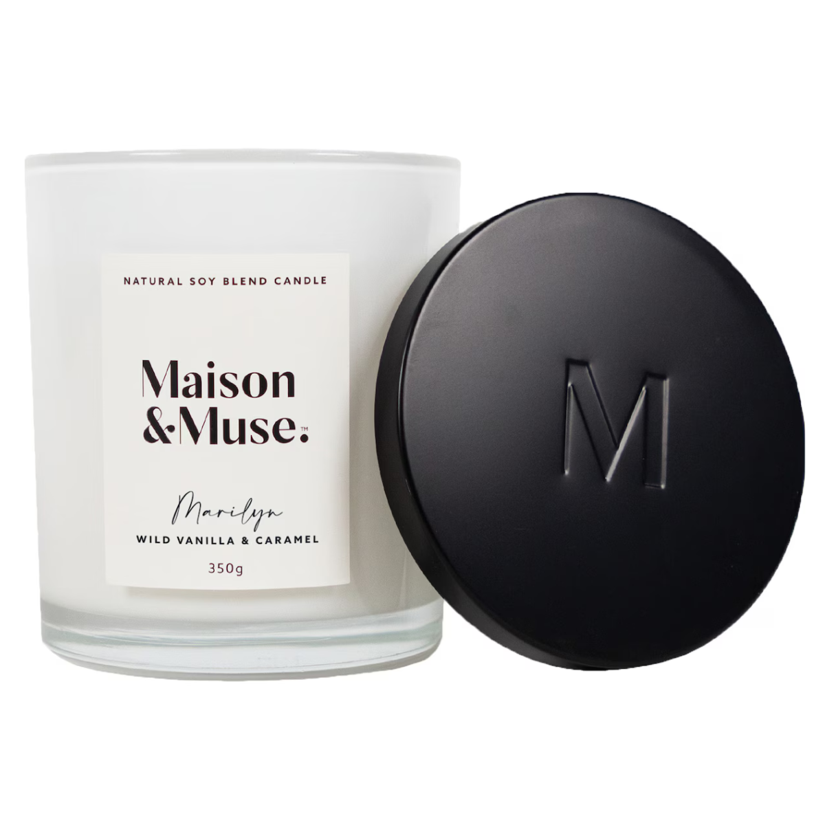 Maison & Muse - Natural Soy Blend Candle, Marilyn - Wild Vanilla & Caramel