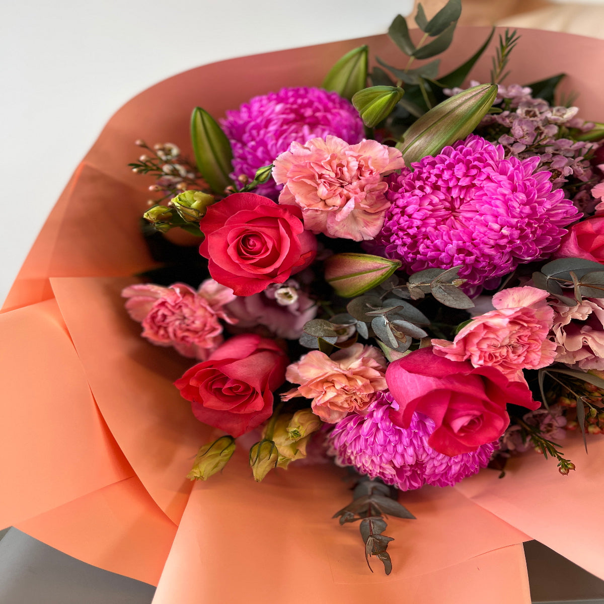 bouquet of pink flowers
