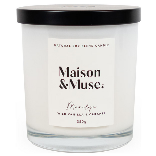 Maison & Muse - Natural Soy Blend Candle, Marilyn - Wild Vanilla & Caramel