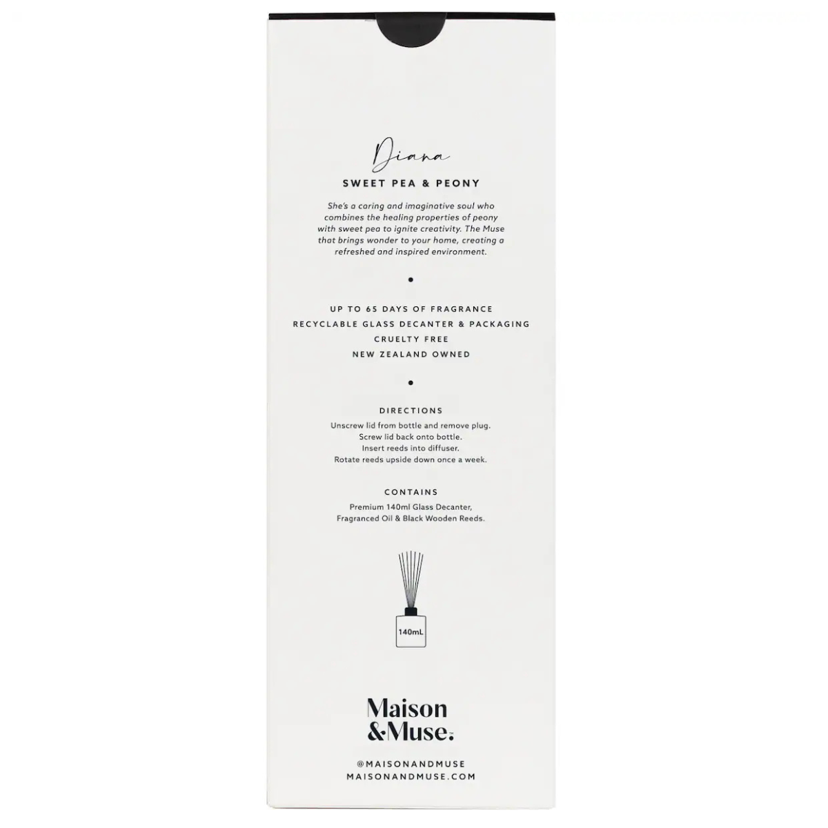 Maison & Muse - Reed Diffuser, Diana - Sweet Pea & Peony